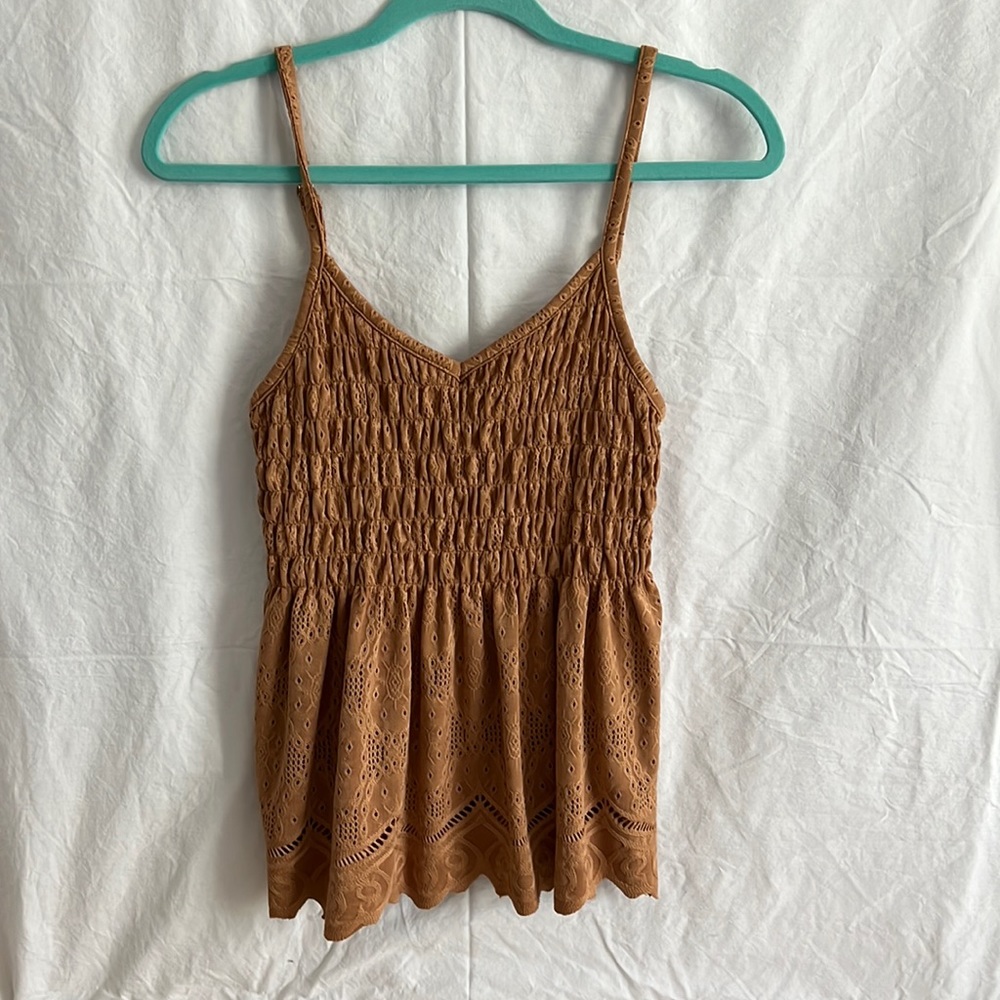 URBAN Romantics Brown Lace Tank Top